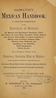 Cover of: Hamilton's Mexican handbook by Leonidas Le Cenci Hamilton