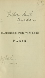 Cover of: Handbook for visitors to Paris by 