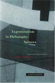 Cover of: Expressionism in philosophy: Spinoza