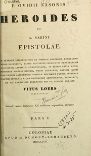 Cover of: Heroides et A. Sabini Epistolae by Ovid