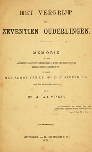 Cover of: Het vergrijp der zeventien ouderlingen by Abraham Kuyper
