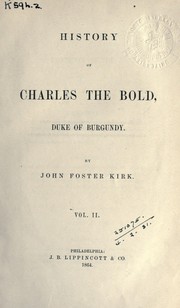 Cover of: History of Charles the Bold