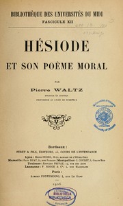 Cover of: Hésiode et son poème moral