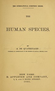 Cover of: The human species