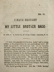 Cover of: I have brought my little brother back by W. M. Wingate