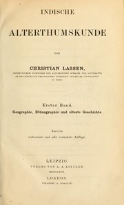 Cover of: Indische Alterthumskunde by Christian Lassen