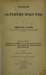 Cover of: Indische Alterthumskunde by Christian Lassen