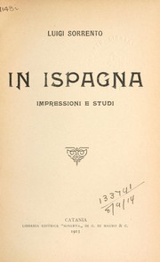 Cover of: In Ispagna: impressioni e studi