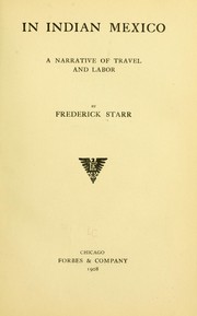 Cover of: In Indian Mexico by Frederick Starr
