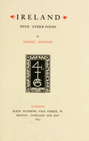 Cover of: Ireland, with other poems