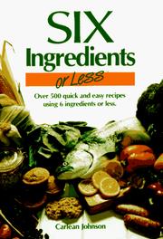 Six Ingredients or Less by Carlean Johnson