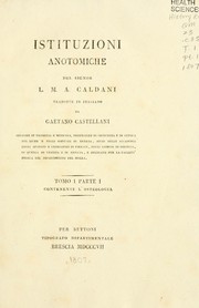 Cover of: Istituzioni anotomiche by Leopoldo Marco Antonio Caldani