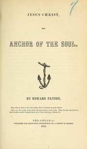 Cover of: Jesus Christ, the anchor of the soul