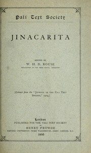 Jinacarita by W. H. D. Rouse