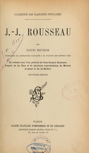 Cover of: J.-J. Rousseau: un volume orné d'un portrait de Jean-Jacques Rousseau