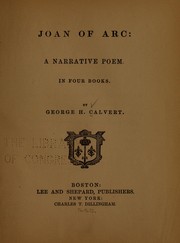 Cover of: Joan of Arc by George Henry Calvert