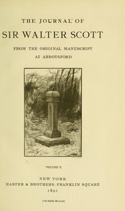 Cover of: The journal of Sir Walter Scott by Sir Walter Scott