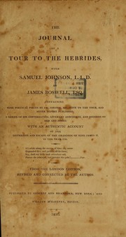 Cover of: The Journal of a Tour to the Hebrides with Samuel Johnson, LL.D.