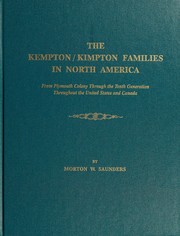 Cover of: The Kempton/Kimpton families in North America by Morton W. Saunders