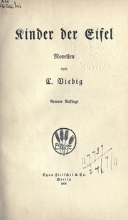 Cover of: Kinder der Eifel by Clara Viebig