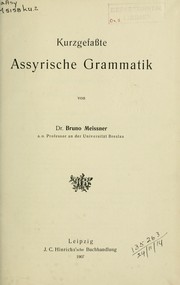 Cover of: Kurzgefaszte assyrische Grammatik