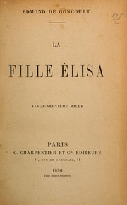 La fille Elisa by Edmond de Goncourt