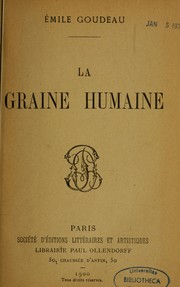 Cover of: La graine humaine