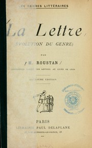 Cover of: La Lettre: Évolution du genre