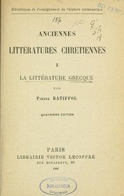 Cover of: La littérature grecque