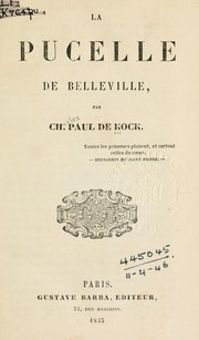 Cover of: La pucelle de Belleville