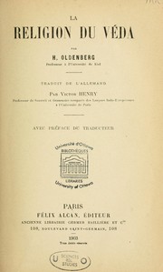 Cover of: La religion du Véda