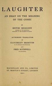 Cover of: Laughter by Henri Bergson