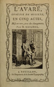 Cover of: L'avare: comédie en cinq actes