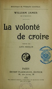 Cover of: La Volonté de croire