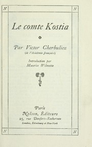 Cover of: Le comte Kostia by Victor Cherbuliez