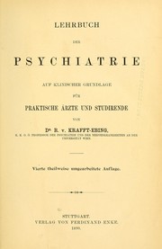 Cover of: Lehrbuch der psychiatrie auf klinischer grundlage für praktische ärzte und studirende