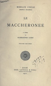 Cover of: Le Maccheronee