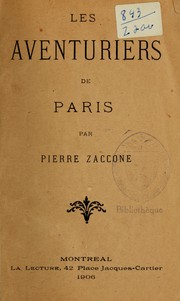 Cover of: Les Aventuriers de Paris