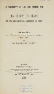 Les débuts du règne by Georges Marie René Picot