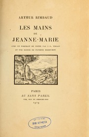 Cover of: Les mains de Jeanne-Marie by Arthur Rimbaud