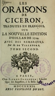 Cover of: Les oraisons