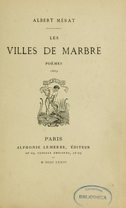 Cover of: Les villes de marbre: poèmes, 1869