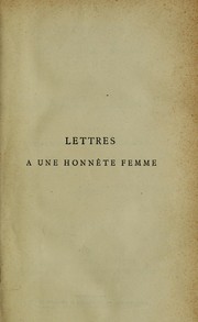 Cover of: Lettres a une honnete femme: sur les evenements contemporains