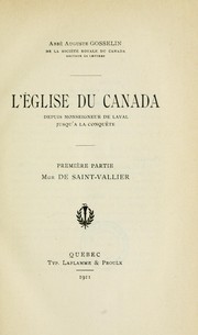 Cover of: L' église du Canada depuis Monseigneur de Laval jusqu'à la conquête.