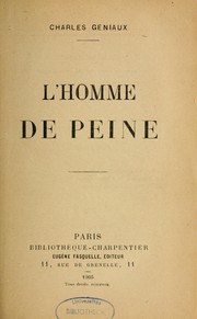 Cover of: L'Homme de peine