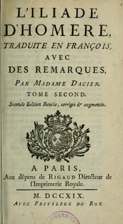 Cover of: L'Iliade d'Homère by Όμηρος