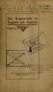 Cover of: The Lippincotts in England and America | James Starr Lippincott