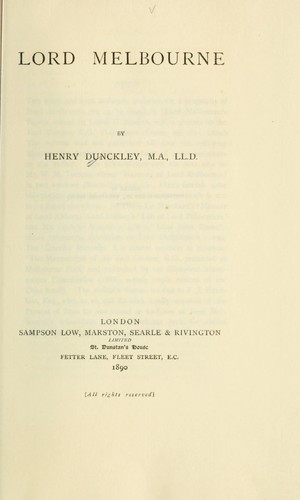 Lord Melbourne.