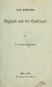 Cover of: Lord Palmerston, England und der Continent