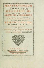 Cover of: Martyrologium romanum